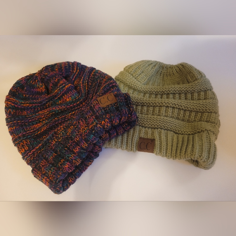 💥Bundle 3 for $25💥 2 C.C. knit beanies